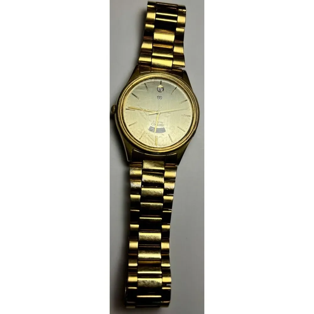 Vintage Seiko SQ Quartz Day-Date (Gold Tone) – Fresh Battery